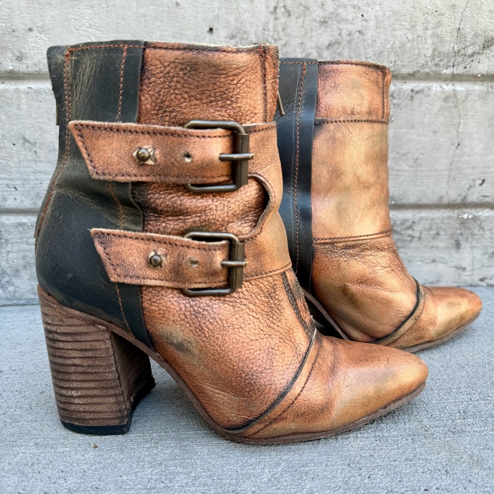 Freebird Joey Ankle Boots in Bronze Leather size 7. - Picture 2 of 5